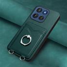 For Motorola Edge 60 Stylus 5G R20 Ring Card Holder Phone Case(Green) - 2