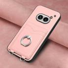 For Nothing Phone 2a R20 Ring Card Holder Phone Case(Pink) - 2