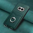 For Nothing Phone 2a R20 Ring Card Holder Phone Case(Green) - 2
