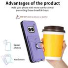 For Nothing Phone 2a R20 Ring Card Holder Phone Case(Purple) - 3