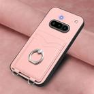 For Nothing Phone 3a R20 Ring Card Holder Phone Case(Pink) - 2