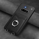 For Nothing Phone 3a R20 Ring Card Holder Phone Case(Black) - 2