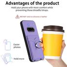 For Nothing Phone 3a R20 Ring Card Holder Phone Case(Purple) - 3
