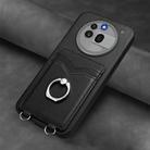 For Nothing Phone 3a Pro R20 Ring Card Holder Phone Case(Black) - 2