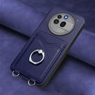For Nothing Phone 3a Pro R20 Ring Card Holder Phone Case(Blue) - 2