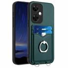 For OnePlus Nord CE3 Lite R20 Ring Card Holder Phone Case(Green) - 1