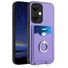 For OnePlus Nord CE3 Lite R20 Ring Card Holder Phone Case(Purple) - 1