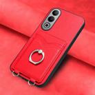 For OnePlus Nord CE4 / OPPO K12 5G R20 Ring Card Holder Phone Case(Red) - 2