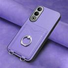 For OnePlus Nord CE4 / OPPO K12 5G R20 Ring Card Holder Phone Case(Purple) - 2