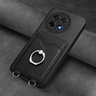 For OnePlus Ace 5 / Ace 5 Pro R20 Ring Card Holder Phone Case(Black) - 2