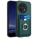 For OnePlus Ace 5 / Ace 5 Pro R20 Ring Card Holder Phone Case(Green) - 1