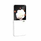For Honor Magic V Flip 3 in 1 PC Frosted Skin Feel Full Coverage Phone Case(White) - 2