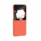 For Honor Magic V Flip 3 in 1 PC Frosted Skin Feel Full Coverage Phone Case(Orange) - 2