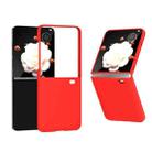 For Honor Magic V Flip 3 in 1 PC Frosted Skin Feel Full Coverage Phone Case(Red) - 1