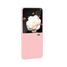 For Honor Magic V Flip 3 in 1 PC Frosted Skin Feel Full Coverage Phone Case(Pink) - 2