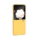 For Honor Magic V Flip 3 in 1 PC Frosted Skin Feel Full Coverage Phone Case(Yellow) - 2