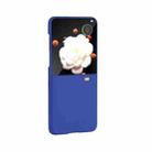 For Honor Magic V Flip 3 in 1 PC Frosted Skin Feel Full Coverage Phone Case(Blue) - 2