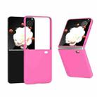 For Honor Magic V Flip 3 in 1 PC Frosted Skin Feel Full Coverage Phone Case(Rose Red) - 1