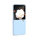 For Honor Magic V Flip 3 in 1 PC Frosted Skin Feel Full Coverage Phone Case(Light Blue) - 2