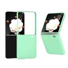 For Honor Magic V Flip 3 in 1 PC Frosted Skin Feel Full Coverage Phone Case(Light Green) - 1