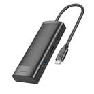 hoco HB43 7 in 1 USB-C / Type-C Multifunctional Converter, Length: 0.2m(Black) - 1