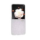 For Honor Magic V Flip PC Frosted Transparent Gradient Glitter Powder Phone Case(Silver) - 2