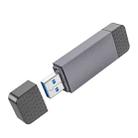 hoco HB45 2 in 1 USB+USB-C / Type-C 3.0 to SD+TF3.0 Card Reader(Tarnish) - 3