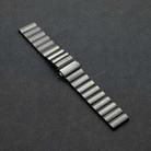 22mm Three Plants Flat Buckle Titanium Alloy Watch Band(Black) - 2