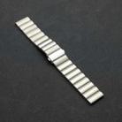 22mm Three Plants Flat Buckle Titanium Alloy Watch Band(Silver) - 2