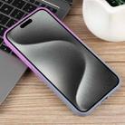 For iPhone 15 Pro Gradient Color Honeycomb Aromatherapy MagSafe Phone Case(Purple Grey) - 3