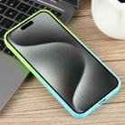 For iPhone 15 Pro Honeycomb Cooling Aromatherapy MagSafe Phone Case(Green Blue) - 3