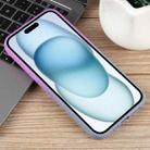 For iPhone 15 Plus Honeycomb Cooling Aromatherapy MagSafe Phone Case(Purple Grey) - 3