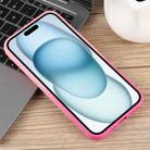 For iPhone 15 Honeycomb Cooling Aromatherapy MagSafe Phone Case(Pink+Rose Red) - 3