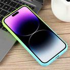 For iPhone 14 Pro Max Gradient Color Honeycomb Aromatherapy MagSafe Phone Case(Green Blue) - 3