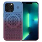 For iPhone 13 Pro Max Gradient Color Honeycomb Aromatherapy MagSafe Phone Case(Blue Red) - 1