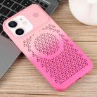 For iPhone 12 Gradient Color Honeycomb Aromatherapy MagSafe Phone Case(Pink+Rose Red) - 2