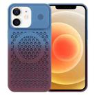 For iPhone 12 Honeycomb Cooling Aromatherapy MagSafe Phone Case(Blue Red) - 1