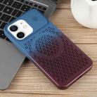 For iPhone 12 Honeycomb Cooling Aromatherapy MagSafe Phone Case(Blue Red) - 2