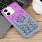 For iPhone 12 Honeycomb Cooling Aromatherapy MagSafe Phone Case(Purple Grey) - 2