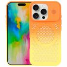 For iPhone 16 Pro Max Gradient Color Honeycomb Aromatherapy MagSafe Phone Case(Orange Yellow) - 1