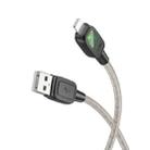 hoco U124 2.4A USB to 8 Pin Smart Power-off Data Cable, Length: 1.2m(Black) - 1