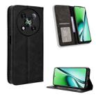 For itel RS4 Magnetic Buckle Retro Texture Leather Phone Case(Black) - 1