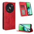 For Itel RS4 Magnetic Buckle Retro Texture Leather Phone Case(Red) - 1