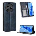 For itel S24 4G S667LN Magnetic Buckle Retro Texture Leather Phone Case(Blue) - 1