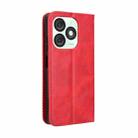 For itel A50 Magnetic Buckle Retro Texture Leather Phone Case(Red) - 3