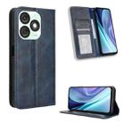 For itel A50 Magnetic Buckle Retro Texture Leather Phone Case(Blue) - 1