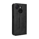 For itel A50C Magnetic Buckle Retro Texture Leather Phone Case(Black) - 3