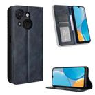 For itel A50C Magnetic Buckle Retro Texture Leather Phone Case(Blue) - 1