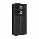 For itel P65 4G Magnetic Buckle Retro Texture Leather Phone Case(Black) - 3