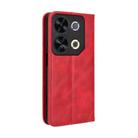 For itel P65 4G Magnetic Buckle Retro Texture Leather Phone Case(Red) - 3